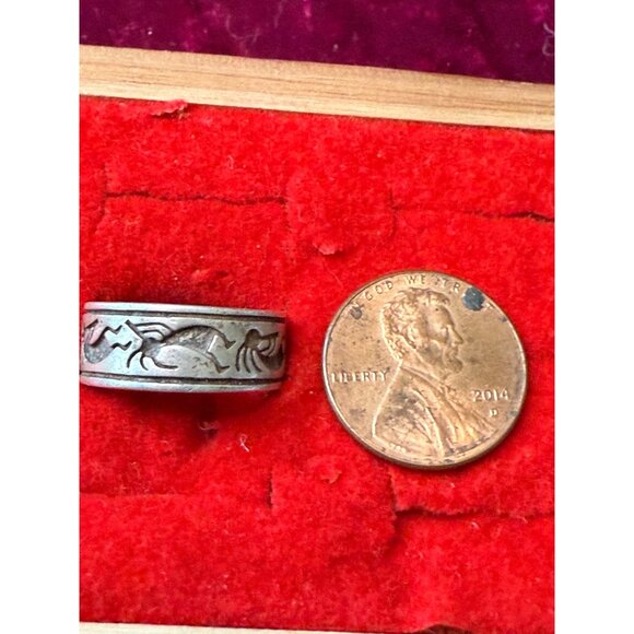 Vintage Native American Sterling Kokopelli Ring Size 5 - Picture 6 of 7